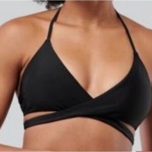 Victoria’s Secret S/M padded adjustable black bikini wrap top